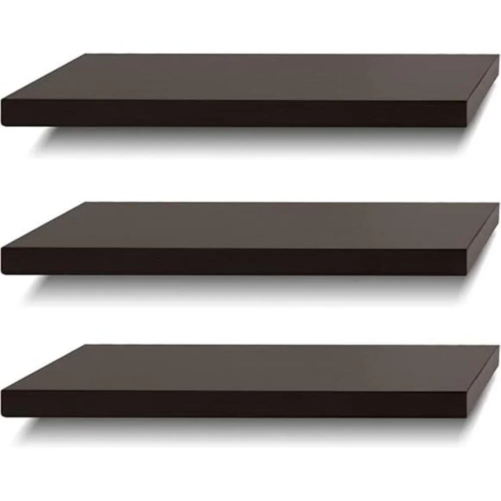 Floating Shelves Wall Shelf Solid Wood for Bathroom Bedroom Kitchen Set of 3